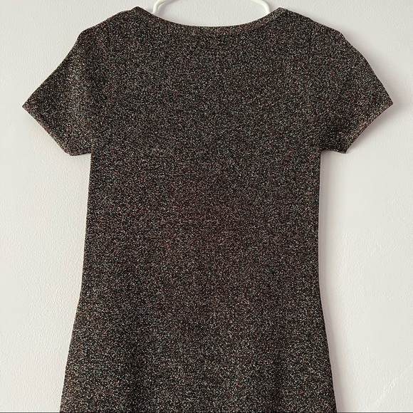 NWT Sandro Paris Glitter Sparkle Short Sleeve Dress Small - Picture 6 of 17